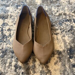 Rothy's Women's Brown Flats with Blue Accents